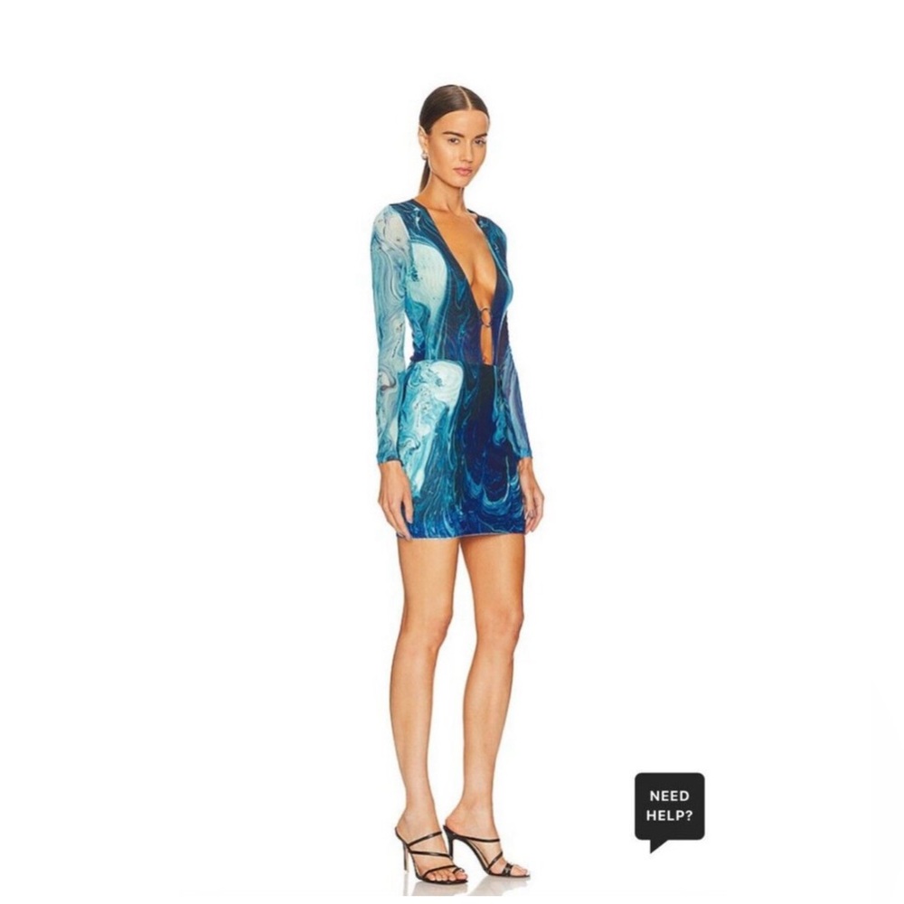Farai London Leena Skirt and Bodysuit Oceanic Blue